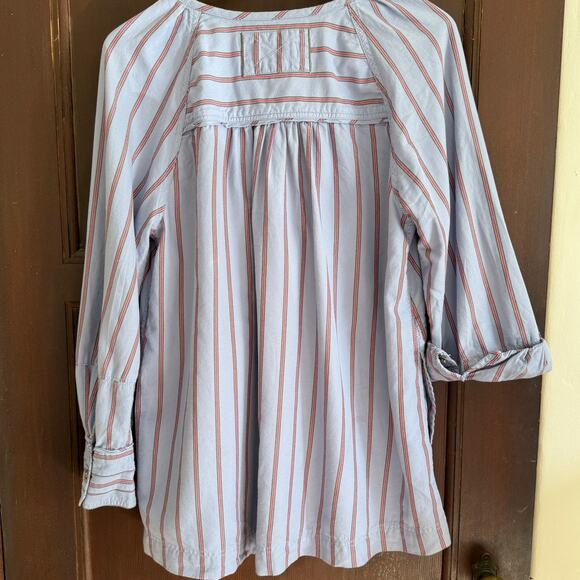 FREE PEOPLE | We the Free Lisbon Tunic in Blue Multi Striped Popover | Small - Picture 3 of 8